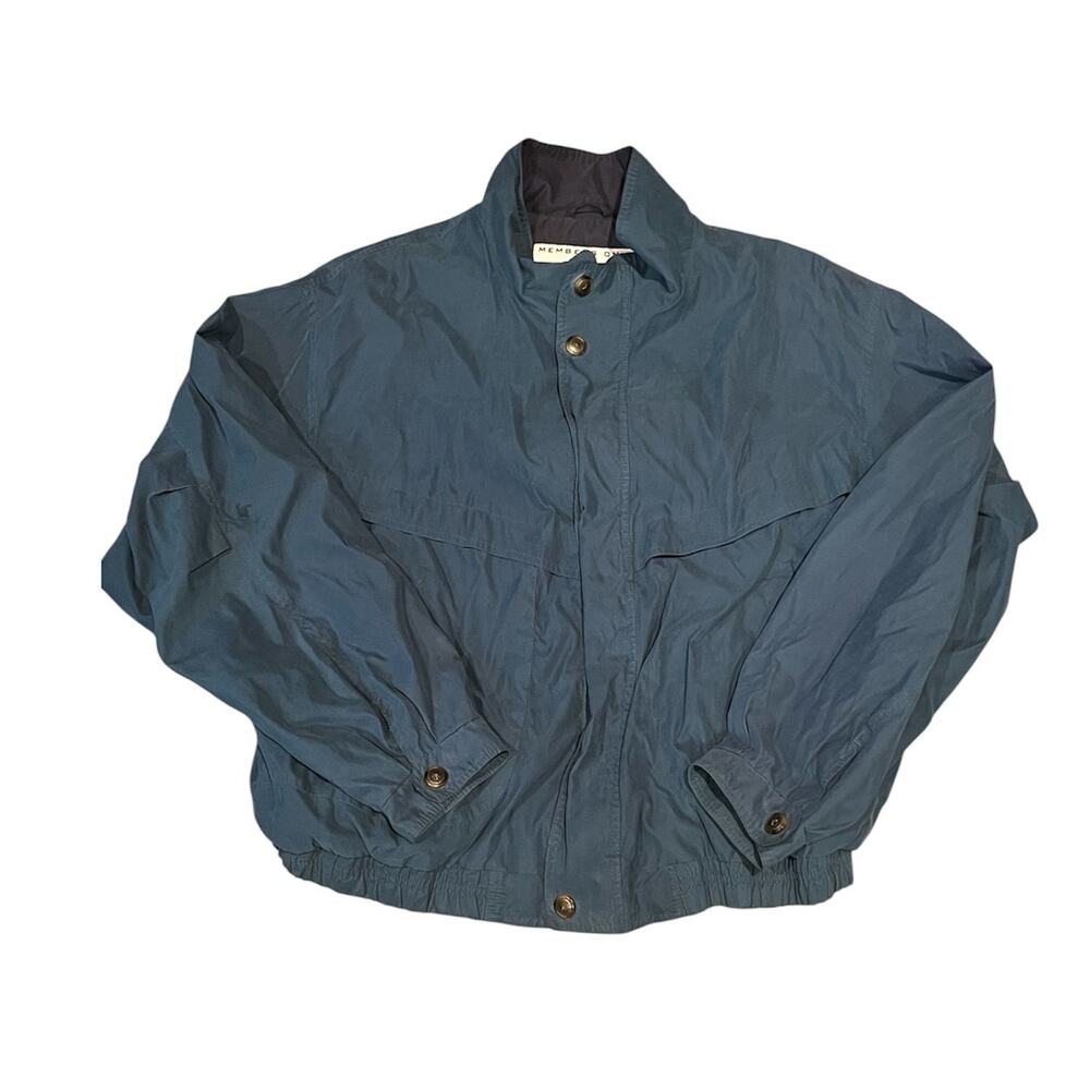 Vintage 90s Members Only Green Windbreaker Bomber Jacket XL Classic Retro
